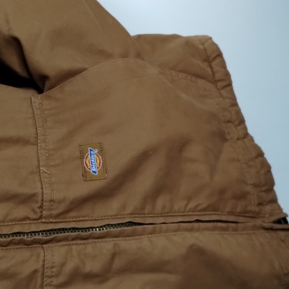 Dickies sherpa lined hooded jacket XL canvas duck workwear - Picture 5 of 11
